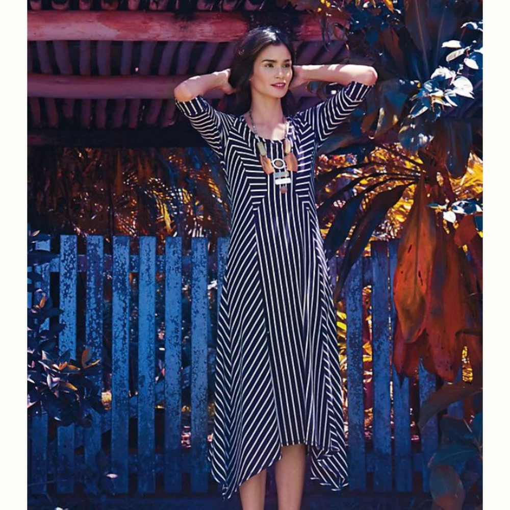 Saturday Sunday Pieced Striped Dress